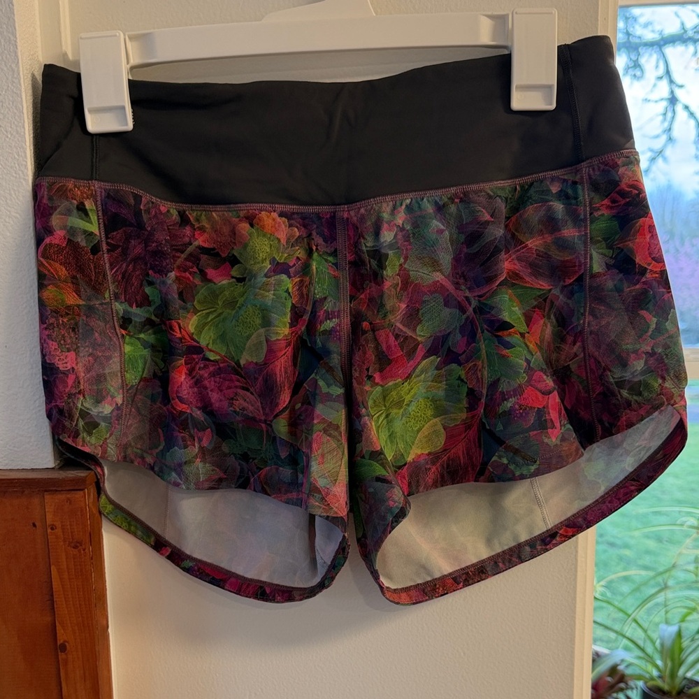 lululemon athletica Multicolor Floral Athletic Shorts